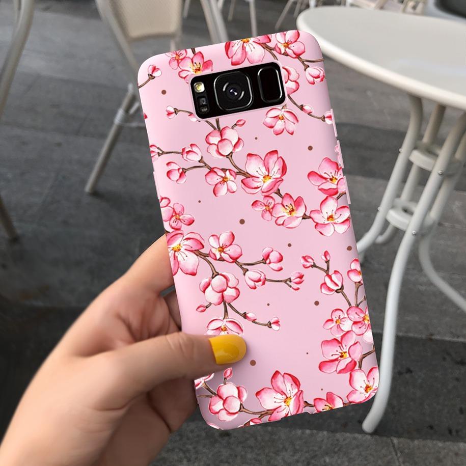 Shockproof Case For Samsung S8 Plus SM-G955F Cover Colorful Daisy Cactus Soft Matte Phone Case For Samsung S8 S 8 S8+ G950F Capa