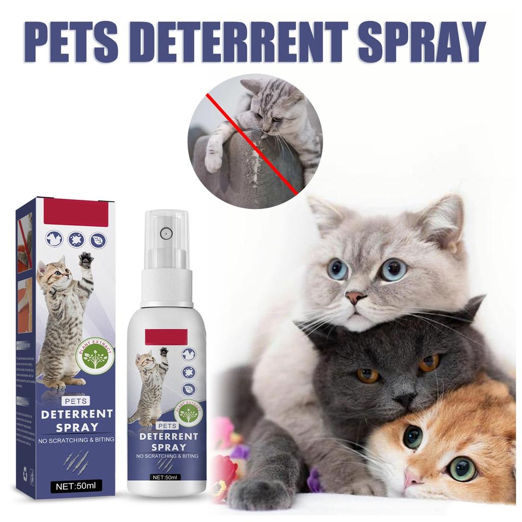 Spray odstraszający dla kotów i psów Bez drapania i gryzienia Repelent Spray do użytku wewnątrz i na zewnątrz Bezpieczny i skuteczny 50ml