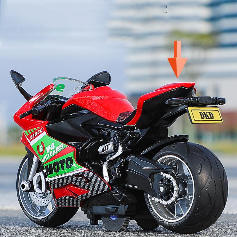 1:12 Zvukové Světelné Motocyklové Slitina+Plast Model Motocyklu Odlitek Hračka Vozidla Dekorace Sběratelství Hračky Pro Kluky Pro Děti Dárek