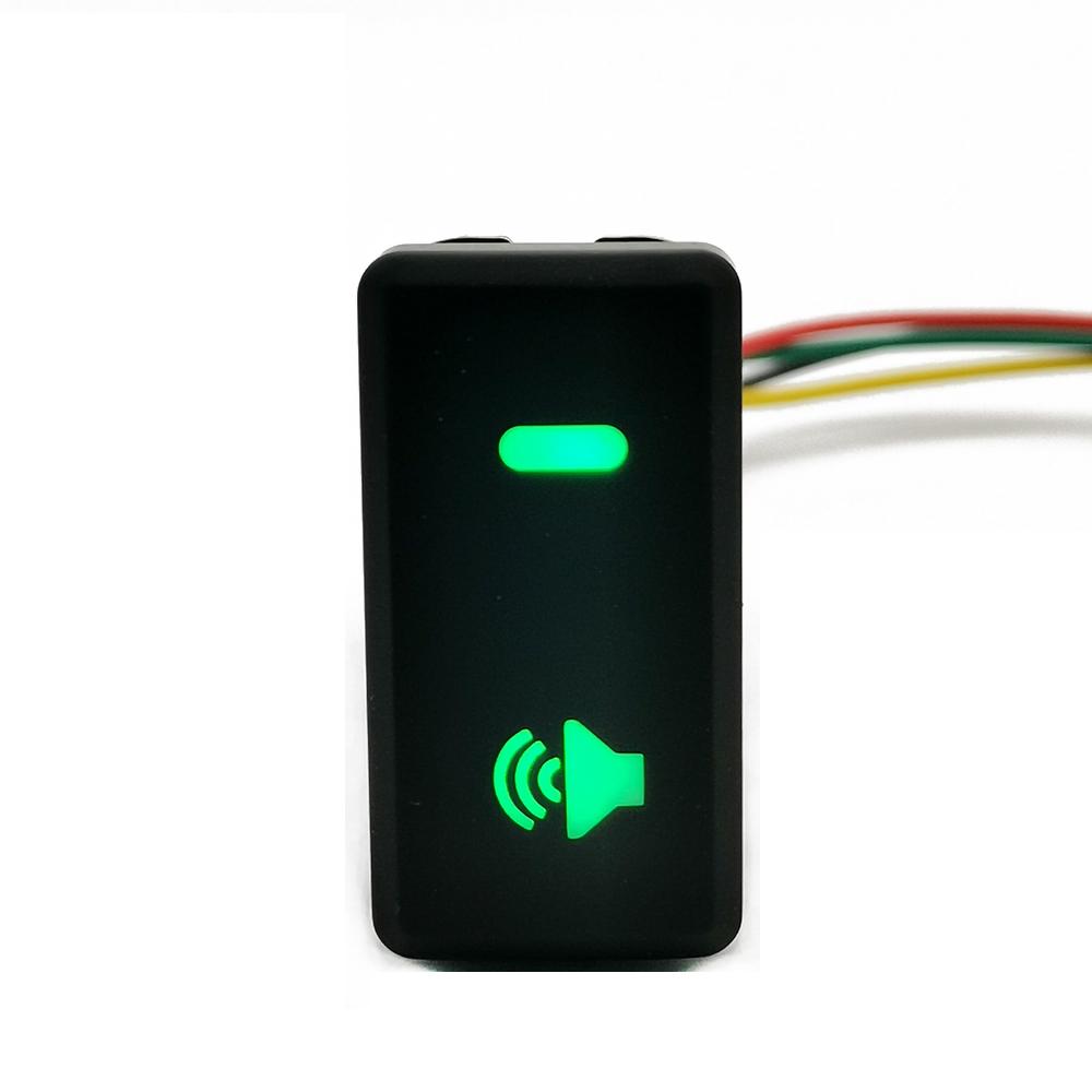 1PC Car LED Light Fan Music Horn Garage Trunk ABS Traction Control Button Switch For Toyota FJ Land Cruiser Prado 120 LC100