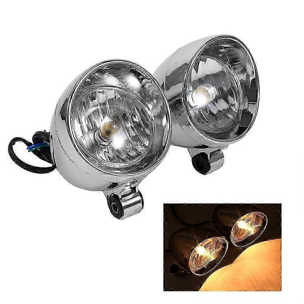 2PCS Motorcycle Headlights Motorbike Bullet Fog Light For Ducati