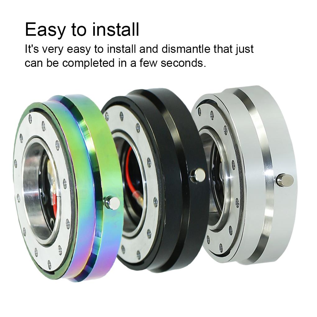 Car Steering Wheel Fast Release Thin Hub Adapter Replacement Silver