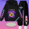 2026 Lässiges Mädchen-Oberteil und Jungen-Kapuzenjacke Set. Jungen Sportshirt mit Cartoon-Aufdruck. Herbst/Winter Langarmhose.