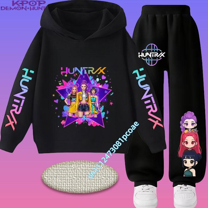 2026 Lässiges Mädchen-Oberteil und Jungen-Kapuzenjacke Set. Jungen Sportshirt mit Cartoon-Aufdruck. Herbst/Winter Langarmhose.