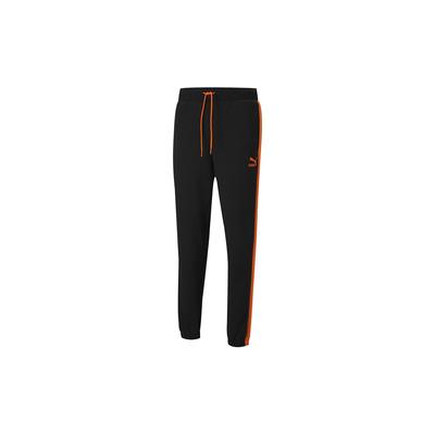 Iconic T7 Relaxed Contrast Drawstring Casual Joggers Men Bottoms Black Orange 530373-51