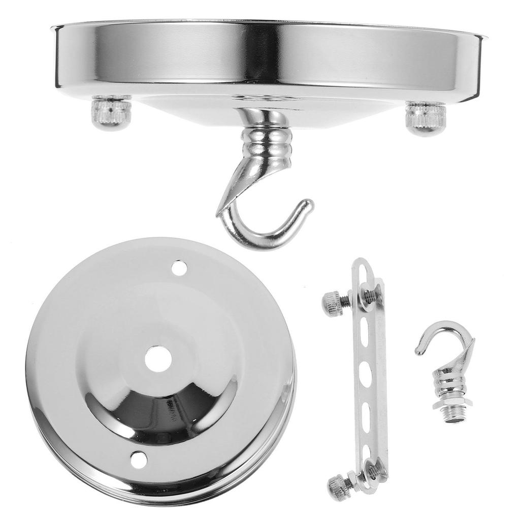 2Pcs Ceiling Canopy Chandelier Mounting Plate Pendant Light Cover Solid Wrought Resistant Easy Install for Home