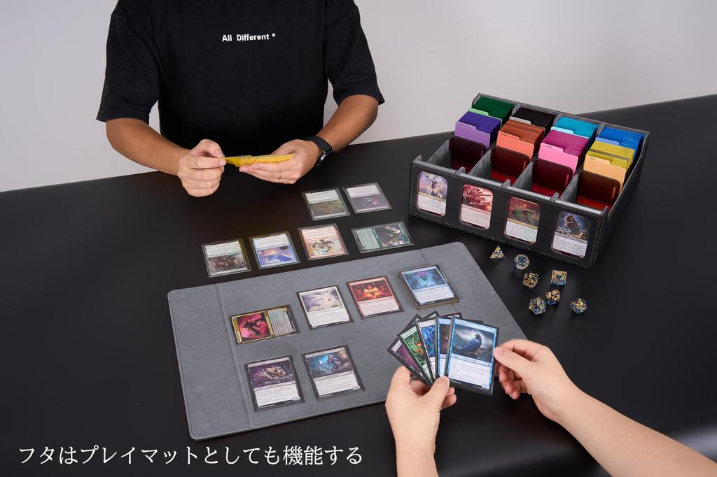 Deck Case Husă pentru cărți de tranzacționare Cutie pentru carduri Cutie de depozitare cu fereastra Slot de afișare Divizor Oprire pentru carduri pentru a fi folosit pentru MTG Diverse Card Interior 3000+ "Poate