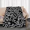 Artist K-Keith Haring Throw Lightweight 240g Flannel Blanket Soft Skin-friendly for Summer Cooling