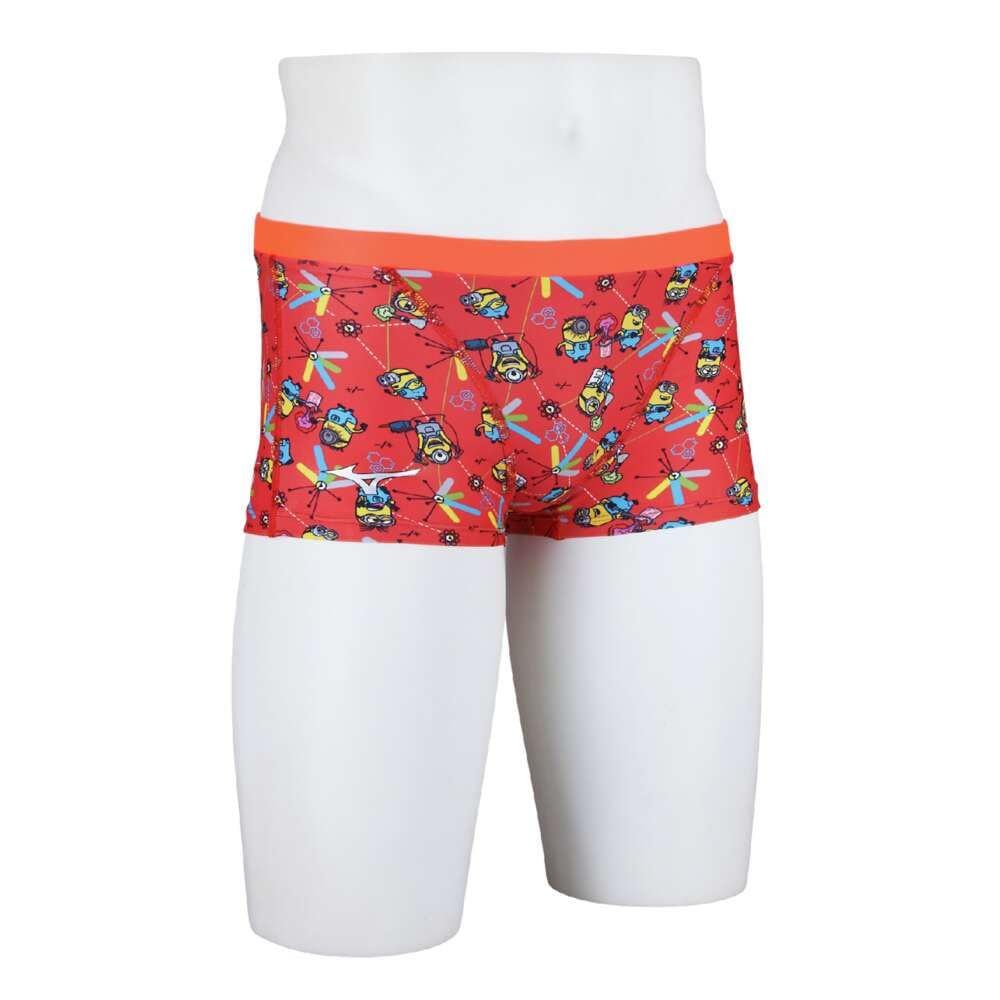 Mizuno Minion Exersuit Size Size for Competitive Swimming and Training Men's Shorts, 60 Coral, L,