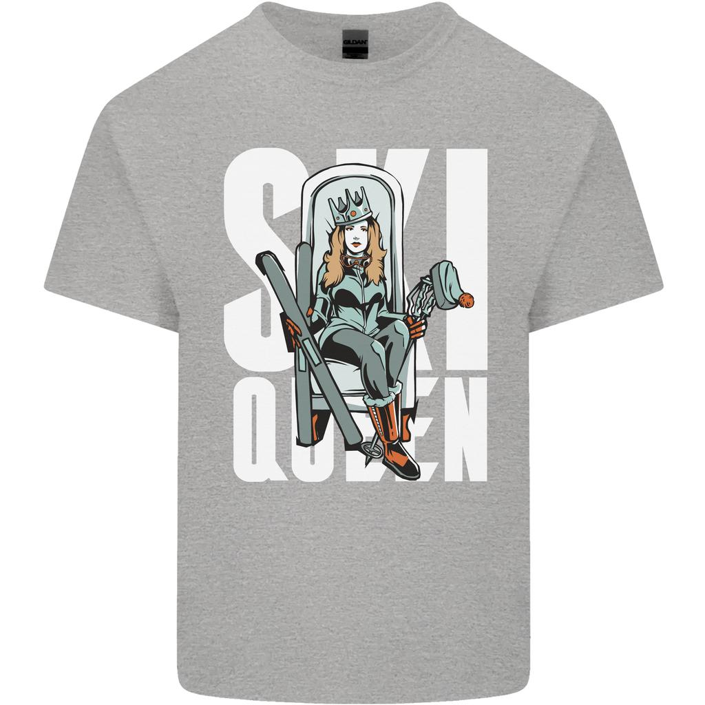 Ski Queen Funny Skiing Winter Sports Unisexs Light Cotton TShirt