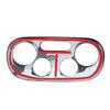 For Fiat 500 2010-2026 ABS Carbon Fiber Car Center Console Gear Shift Panel Steering Wheel Decorative Frame Sticker Accessories