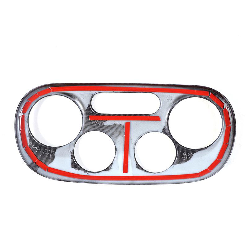For Fiat 500 2010-2026 ABS Carbon Fiber Car Center Console Gear Shift Panel Steering Wheel Decorative Frame Sticker Accessories