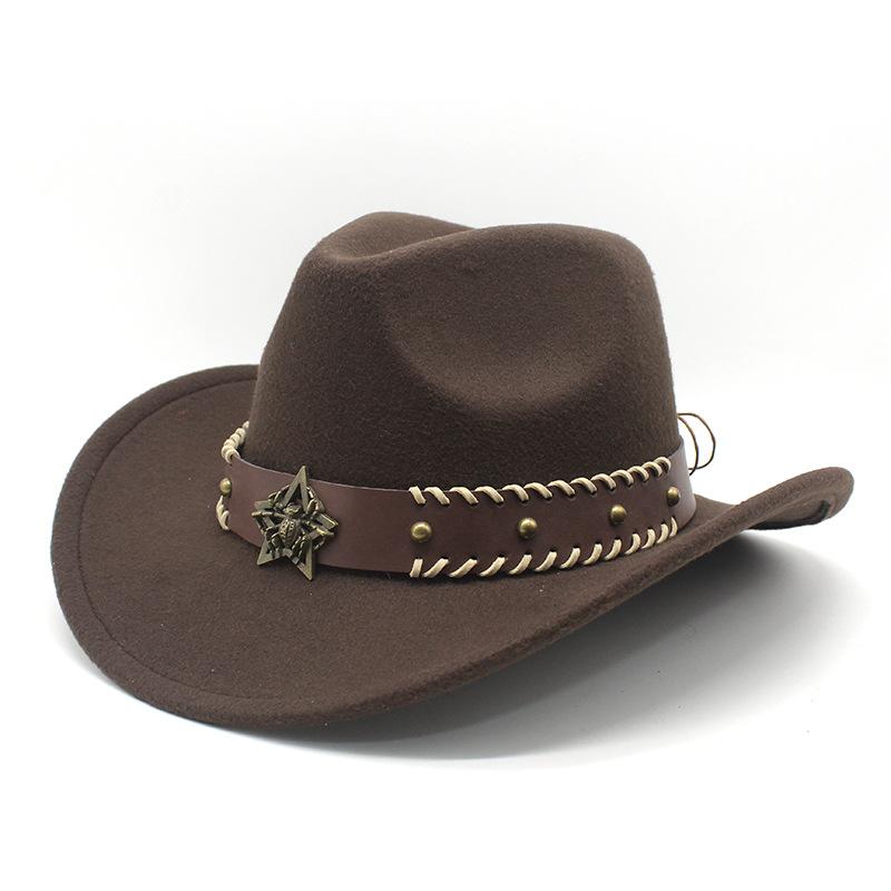 Ethnic Topper Hat Western Cowboy Hat Jazz Hat Felt Hat Wool Hat Men And Women