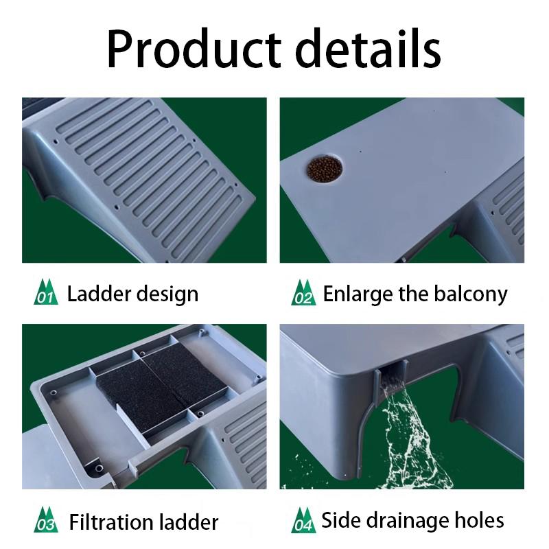 Household Terrariums Large Turtle Breeding Box Aquarium Amphibious Ecological Transport Box Thickened Turtle Tank with Drainage