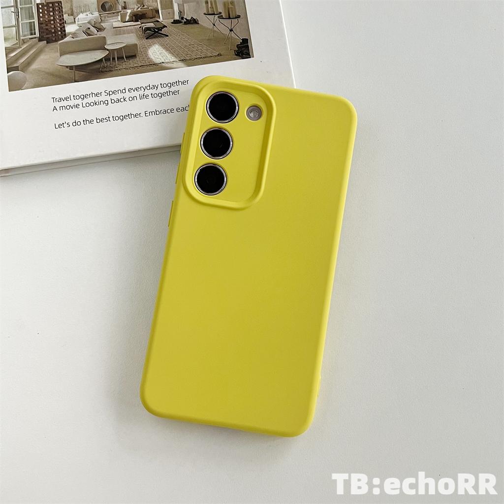 Coque souple en silicone liquide pour SamsungS25Ultra S24 Plus S23 S22 Ultra S24 S22 coque de protection anti-chute à couverture complète de couleur unie