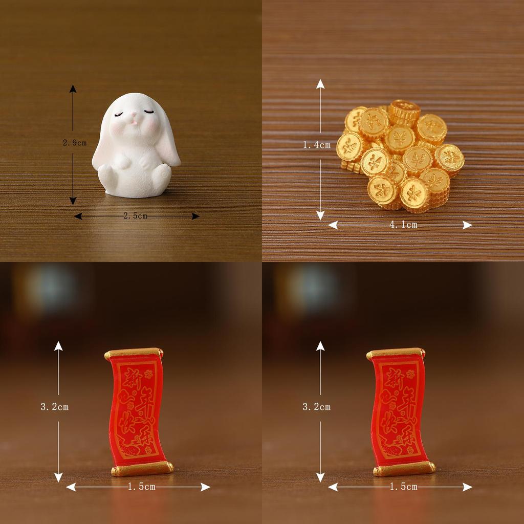 Adorable Resin Miniature Garden Rabbit Figurine Cute Animal Decoration For Modern Simple Style