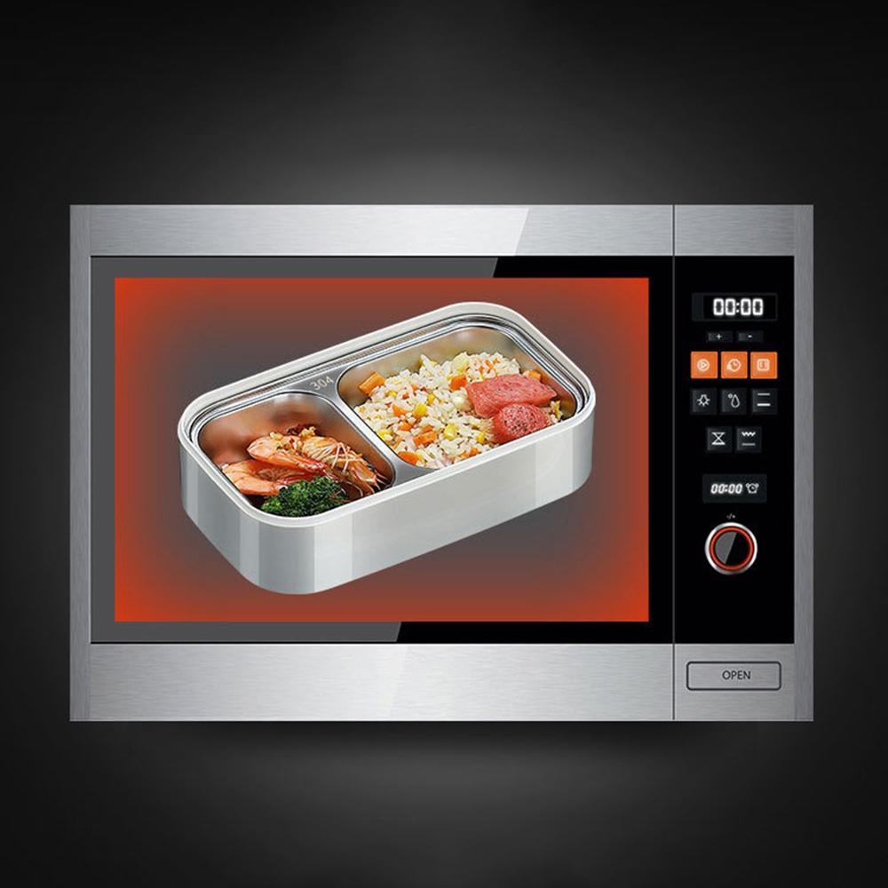 1PC Stainless Steel Sealed Insulated Box, Double-Layer Lunch Box That Students Can Heat In The Microwave At Work