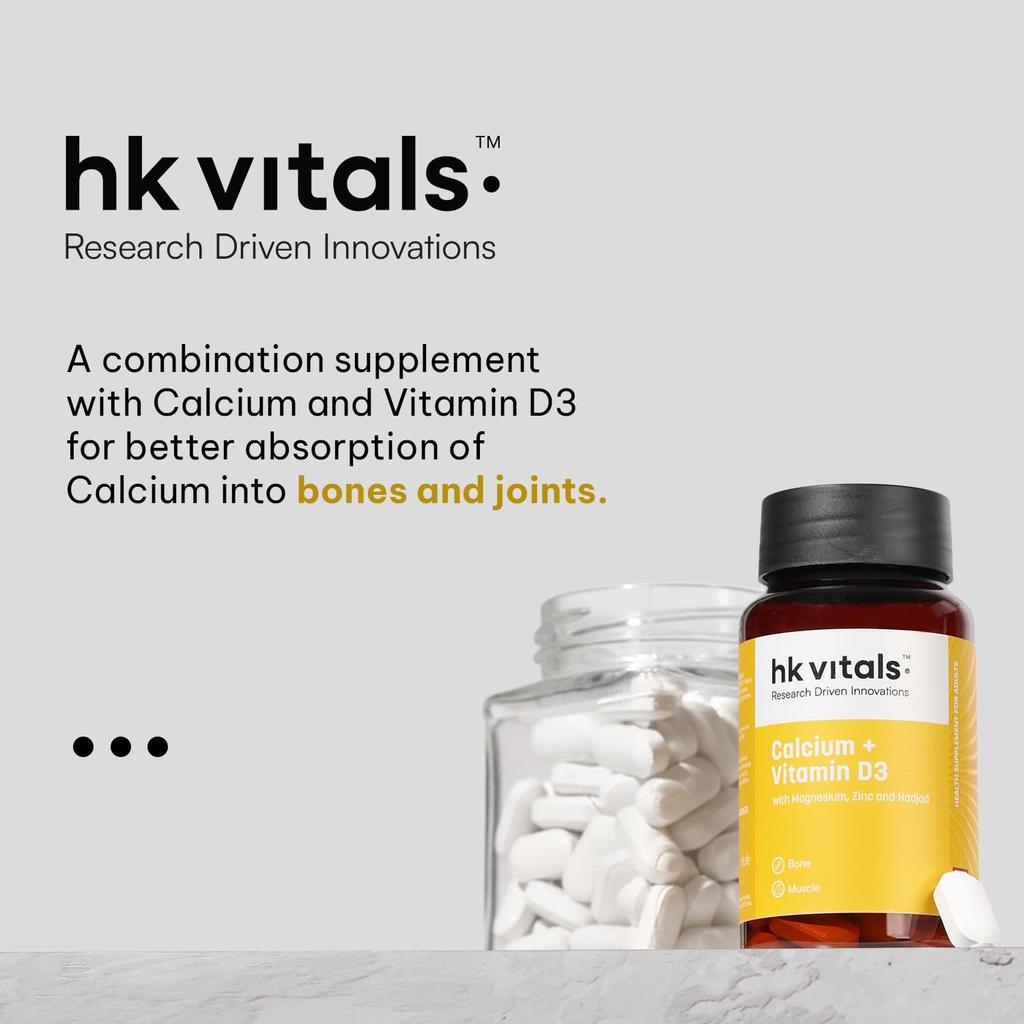 Hk Vitals Calcium + Vitamin D3 Supplement, 90 Tablets