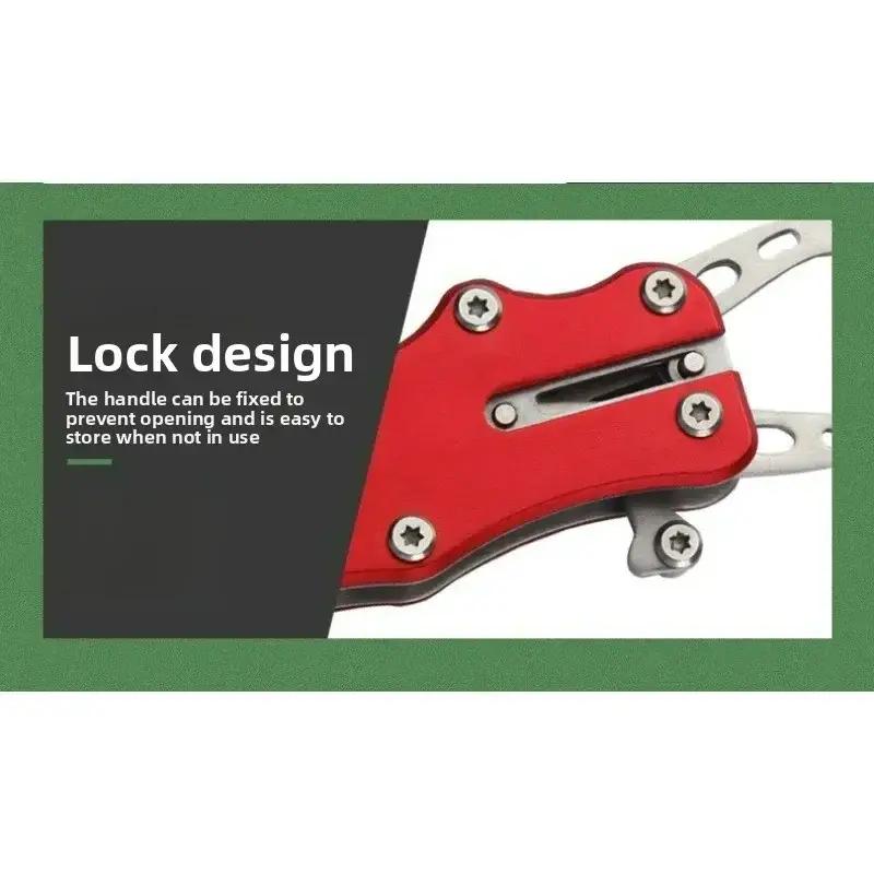 Portable Fishing Gripper Stainless Steel Lock Fish Lip Grabber Powerful Gripper Trigger Ice Sea Fishing Tackle Gear Accessories