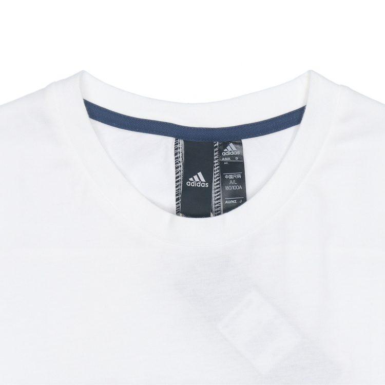 adidas T Shirts Men's White Crew Neck Moderate Straight Fit GP1004