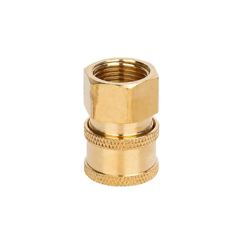 Copper Pressure Washer Adapter with Threaded Coupler Design for Hoses and Matching Cleaning Equipment Fittings