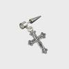 Unisex Stainless Steel Black Skull Earrings - Non-Fading Titanium Accessory