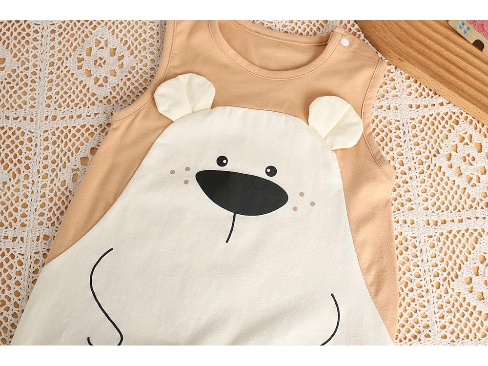 Super Cute Cartoon Newborn Summer Romper for Boys & Girls - Lightweight Wide Shoulder Onesie