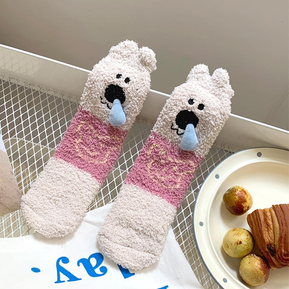

Whit Snot Floor Socks Cartoon Animal Sleep Sock Fashion Plush Stocking Gift 4