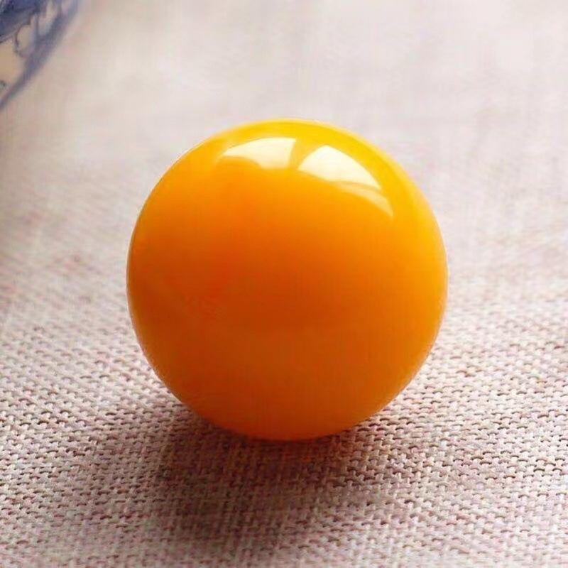 Natural Beeswax Amber Round Bead Bracelet Accessory