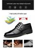 2025 Men's Casual British Style Leather Office Shoes - Spring Formal, Soft Low-Top Lace-Up