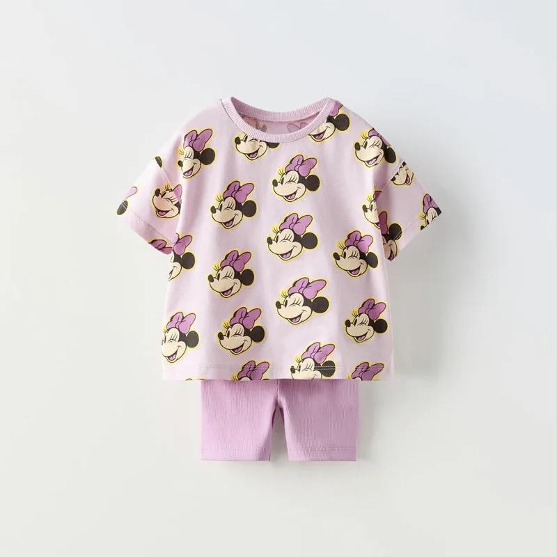 Girl s Clothing Set, Children s Summer T-shirt and Shorts, Short-sleeve Children s Clothing Set 100