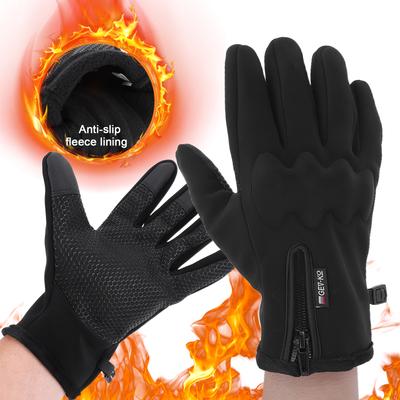 Winter Sports Gloves with Buckle Skiing Touchscreen Glove Anti-Slip Fleece-Lined Warm Gloves for Fishing Driving Motorcycle Ski