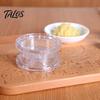Manual Garlic Grinder Press, Transparent Grinder, Easy Operation Portable Salad Dressing Tool Chopper, for Onion Ginger Nuts Herbs Handheld