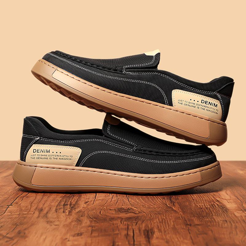 Spring Autumn New Designer Canvas Shoes for Men High Quality Fashion Casual Shoes Male Light Breathable Solid Color Loafers Man