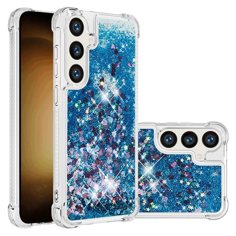 S24 Fe Case On For Funda Samsung Galaxy S24 FE Cover Glitter Dynamic Liquid Case For Samsung S 24 Ultra S24+ S24FE Cases Coque