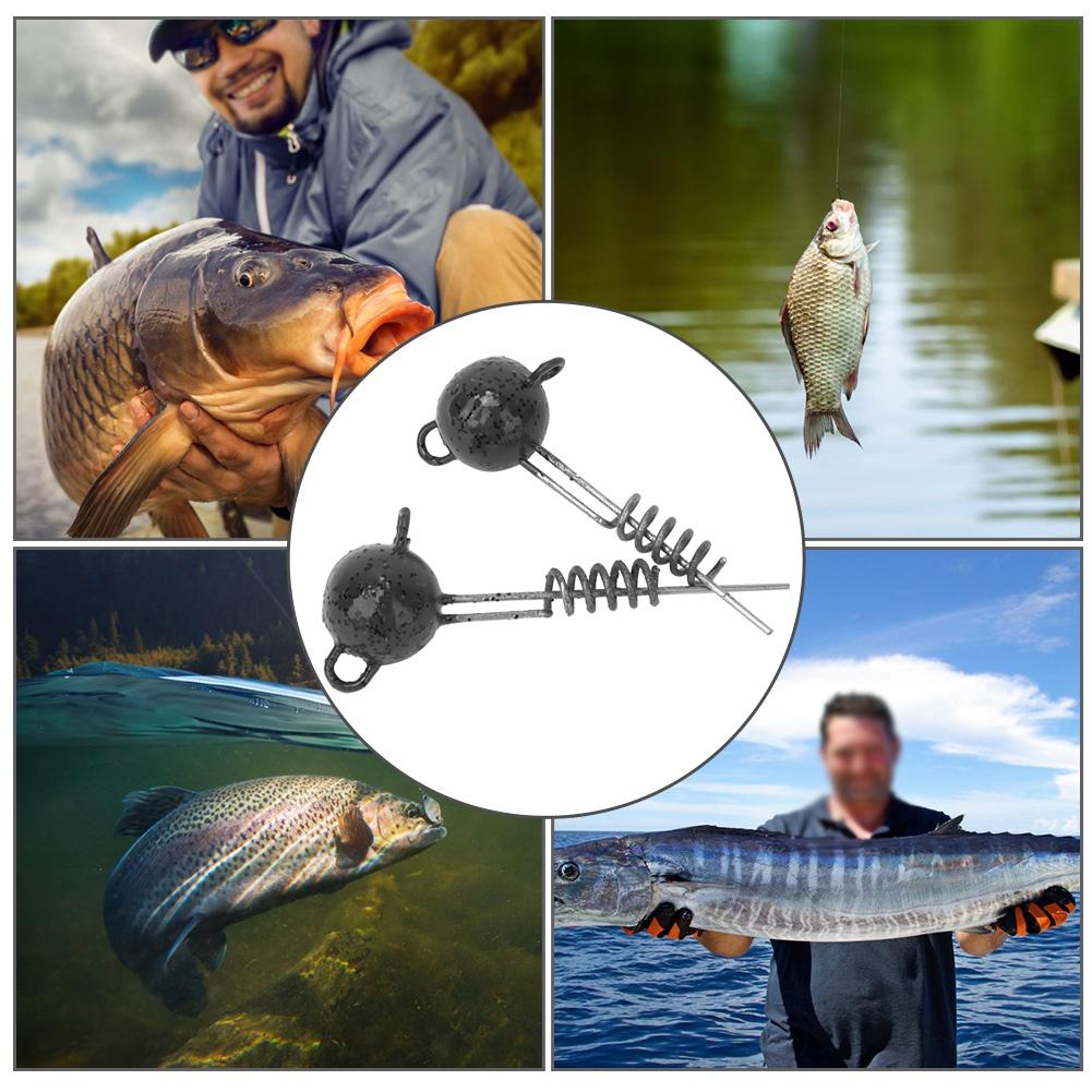 2PCS 10G 20G 30G 50G Screw Fixed Jig Soft Sinkers Fishing Lures Bait Tool Accessory