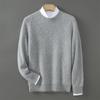 Men's Diamond Jacquard Wool Pullover: Soft, Smooth Round Neck Knit Sweater for Autumn/Winter 2025