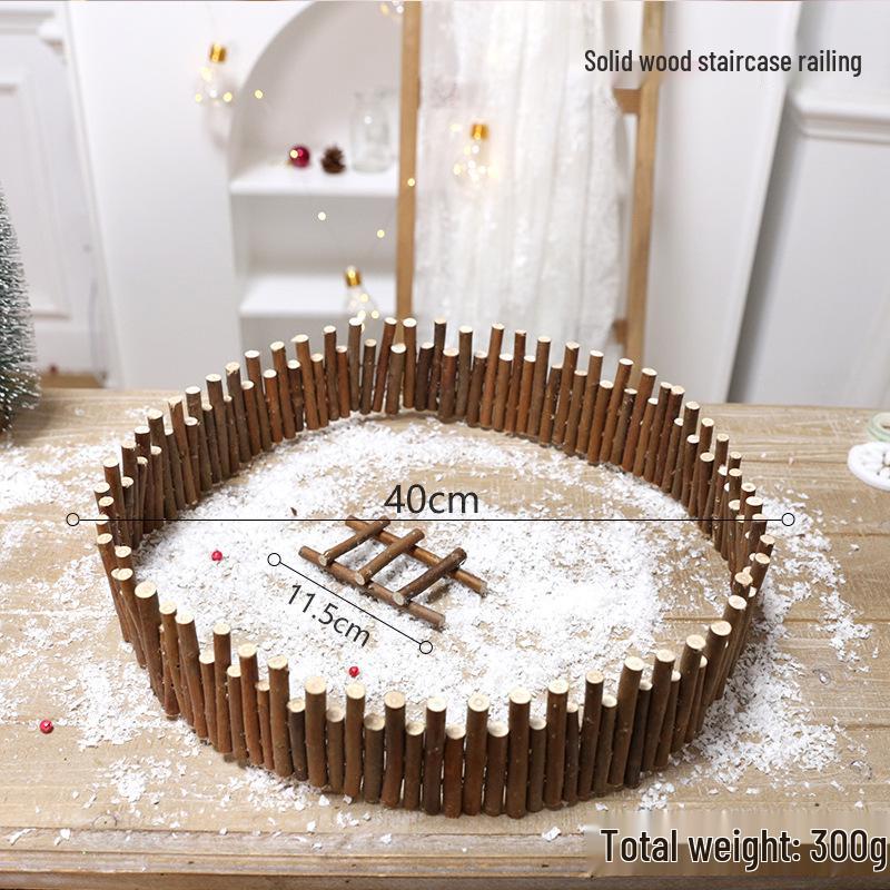 Creative Christmas Tree Decor: Wooden House Ornaments & Family Pendants