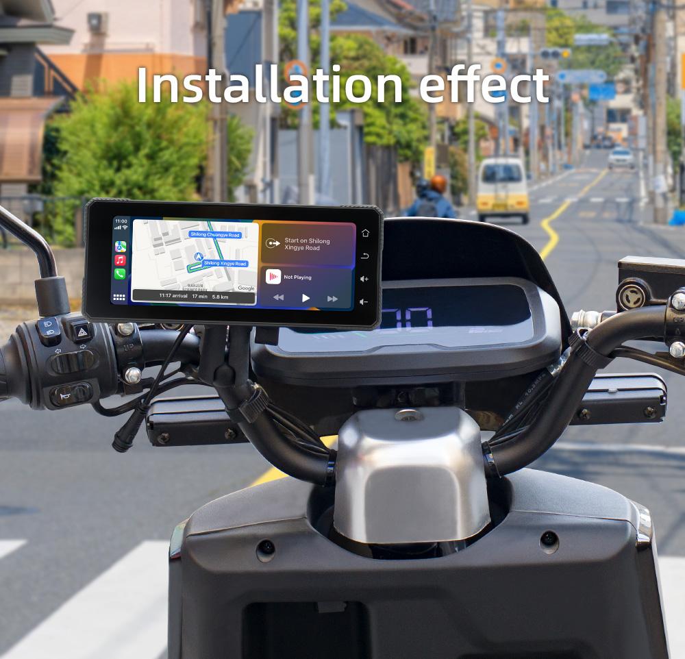 Motorcycle MP5 6.86 inch wireless carplay Android AUTO BT wireless carplay navigation driving recorder B5353