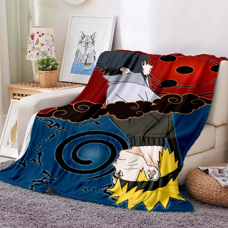 NARUTOUzumaki Naruto anime print blanket, warm and comfortable flannel blanket, suitable for bedrooms, sofas, beds, chairs, picn
