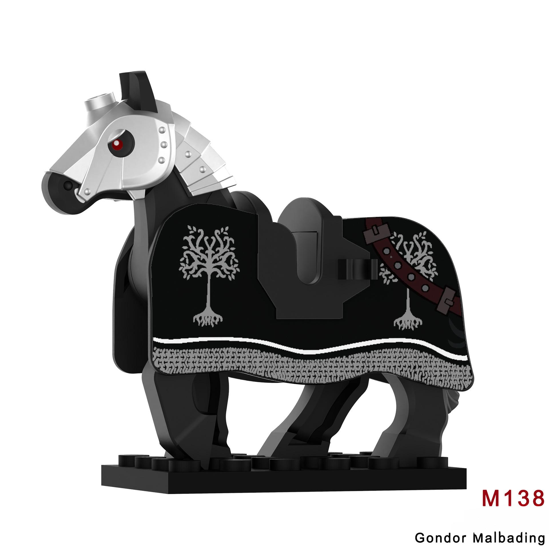 

Серия «Средневековый замок» Боевой конь Маунт Конструктор Детские игрушки