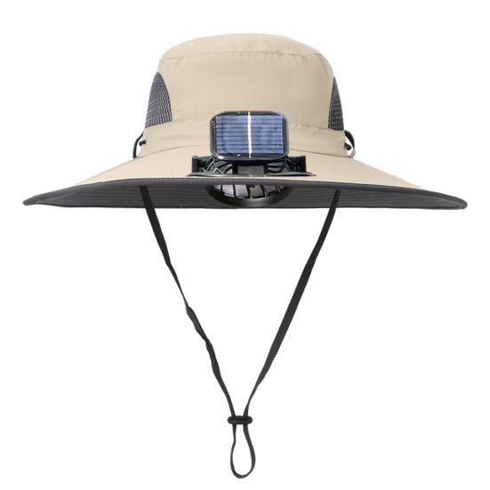 Solar Fan with Strong Airflow Low Three-Speed Adjustment Noise Rechargeable Fishing Hat Clip-on