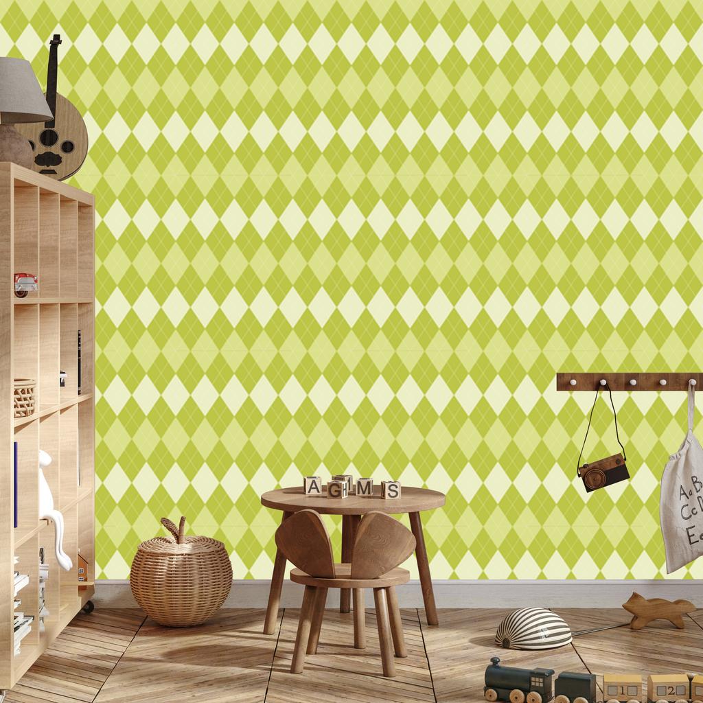 Pastel Diamonds Wallpaper Yellow and Cream for Living Room and Bedroom 50x1000