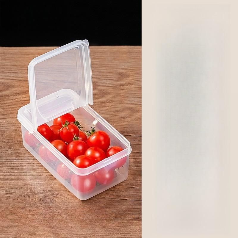 Double-Grid Food Storage Box, Minimalist Clear Storage Box For Kitchen,Kitchen,Summer Beach Party,Food,Camping,Organizer,Room Decor,Kitchen Items.