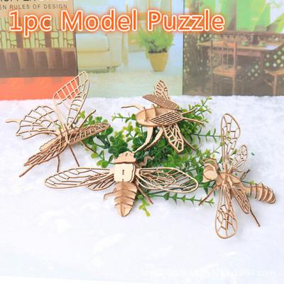 DIY Kinder 3D Holz Puzzle Tier Insekt Modell Montage Kit kinder Pädagogisches Spielzeug Kinder Geschenk MYY