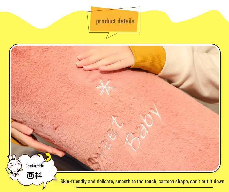 Body Pillow: Long, Cylindrical, Removable, Washable, Great for Leg Clamping and Pregnancy. Perfect for Kids' Beds.
