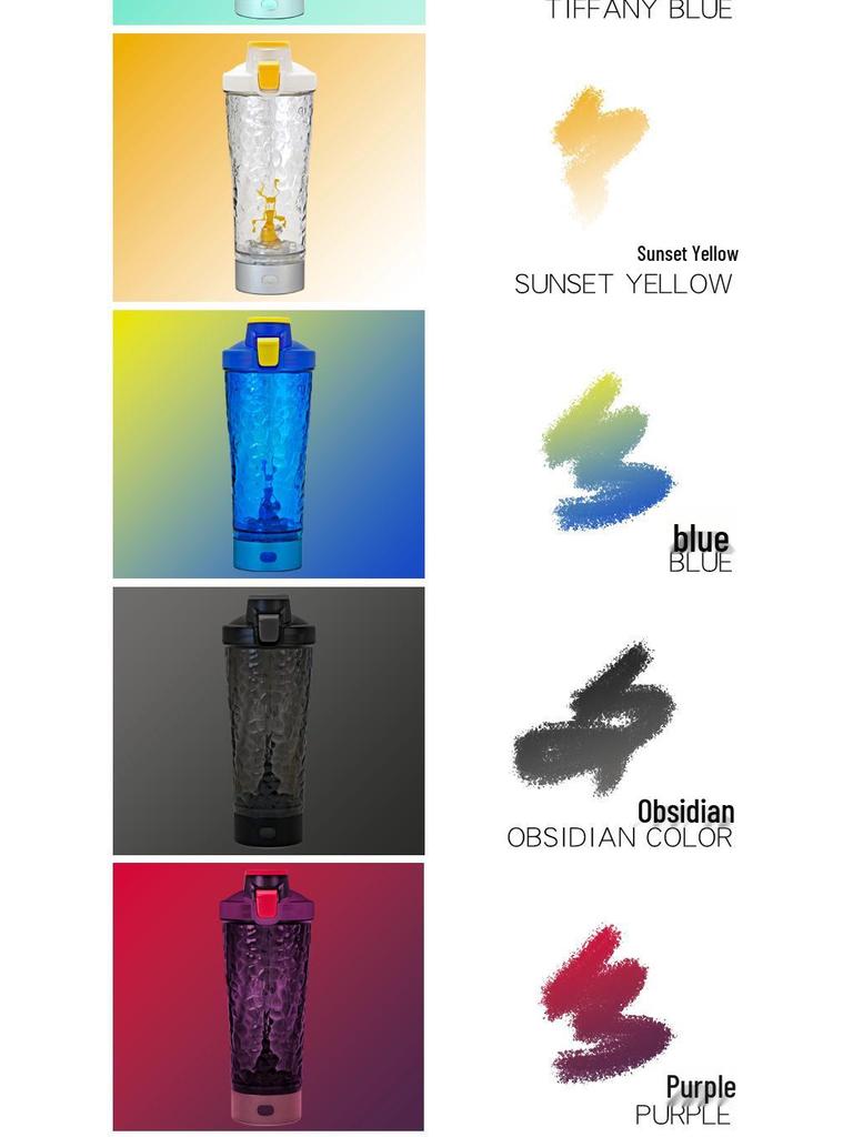 Automatic Magnetic Charging Shaker Cup for Protein Powders and Coffee with Custom Logo Options