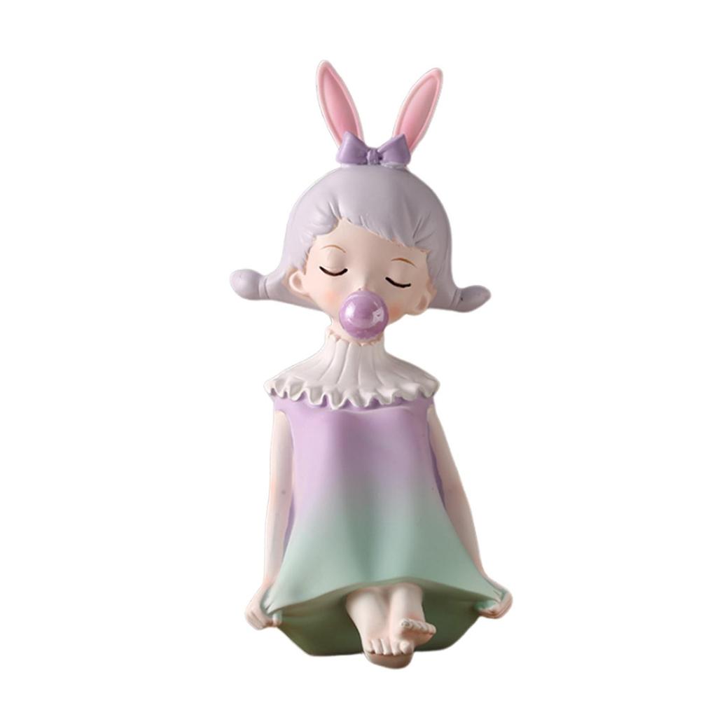 Blowing Bubble Figurine Desk Decoration Modern Birthday Gifts Cute Statue for Shelf Decor Small