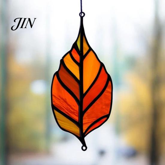 Lightweight Outdoor Decor Acrylic Leaf Hanging Pendant, Waterproof Sunproof Window Hanging, Decorative Four-leaf Clover Pendant Ornament with Colorful