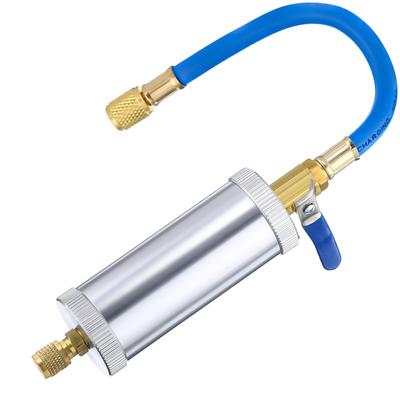 R12 R134A R22 Air Conditioning Car Oil Injection Dye Injection Tool 2 Ounce 1/4" Pure Liquid Oil Coolant Filler Tube
